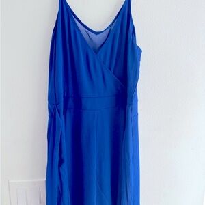 Elegant Blue Sleeveless Dress